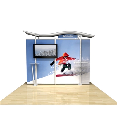 10ft Timberline Monitor Display with Straight Fabric Sides